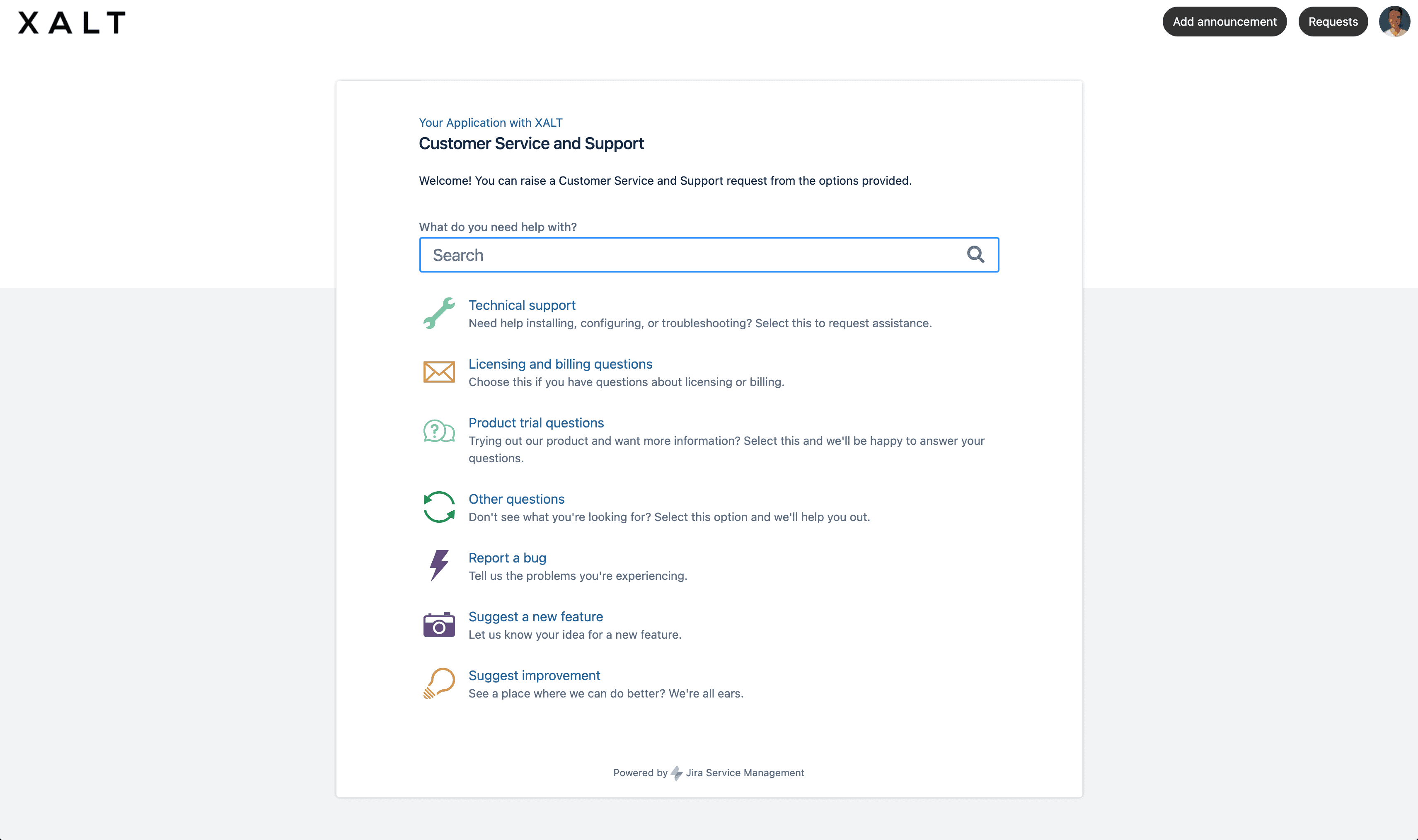 XALT: Marketing > Personalize your Jira Service Desk for customers and employees > xalt_jira_service_desk.png Personalization Jira Service Management