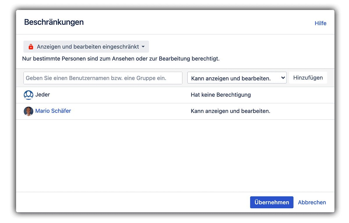 Berechtigungsmanagement mit Confluence im Firmenwiki