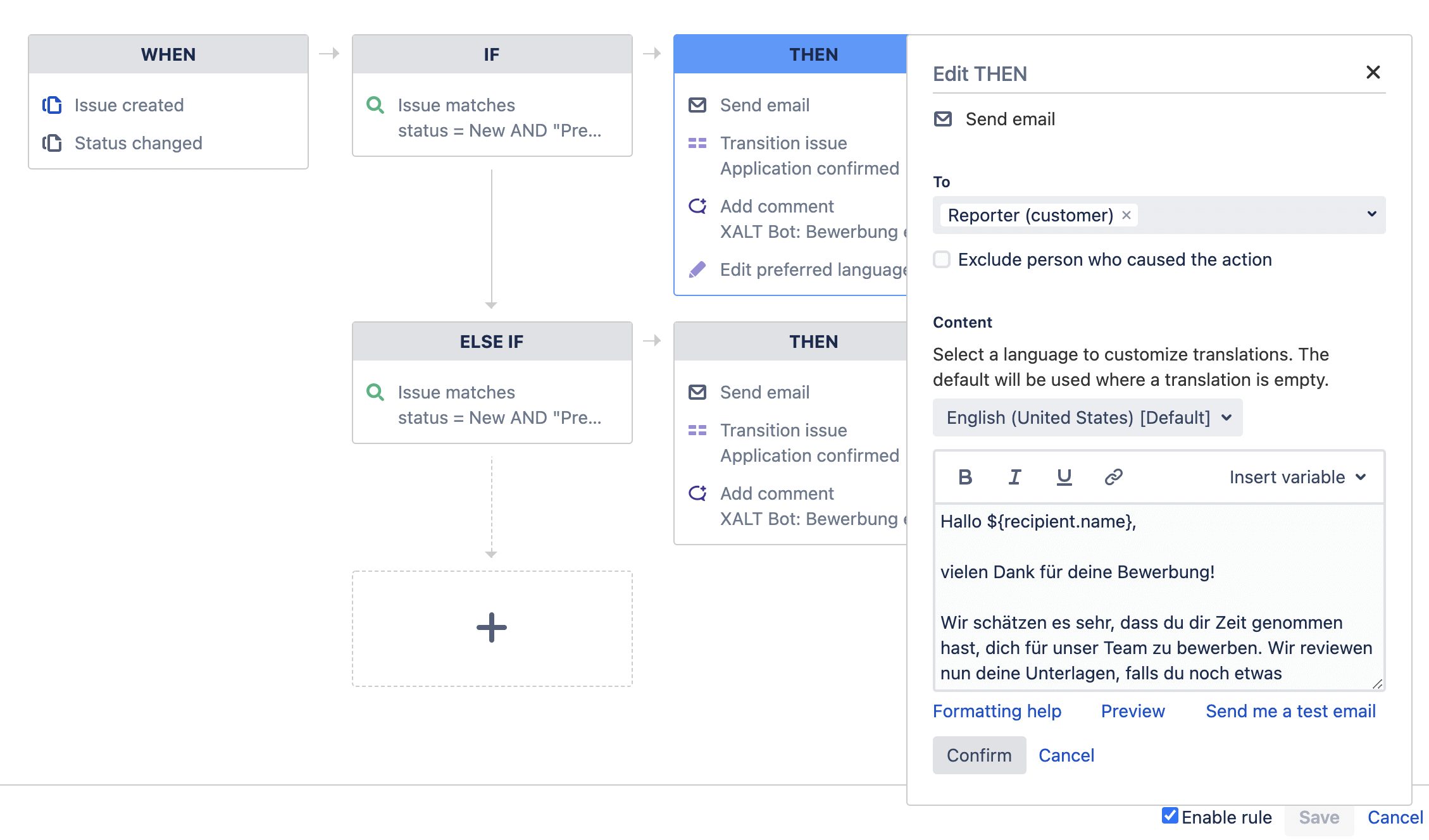 E-Mail Templates für automatische Benachrichtigungen