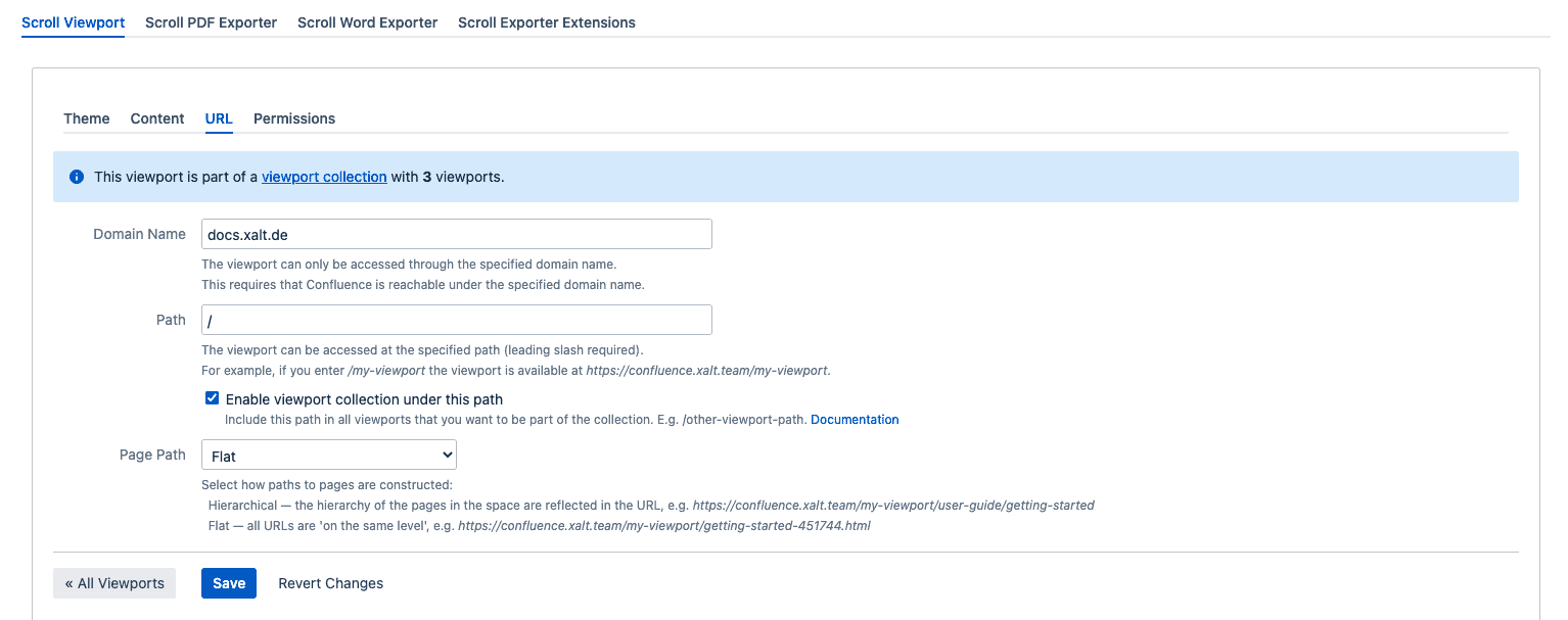 Scroll Viewport Configuration