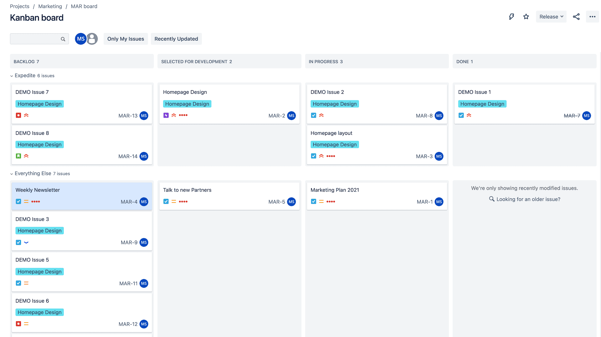 XALT: Marketing > Guide - How to successfully implement Jira in your company > xalt_jira_intro_kanban_board.png Kanban Board in Jira