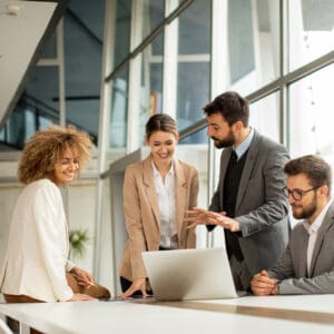 A group of people who exchange ideas about the various corporate intranet solutions.