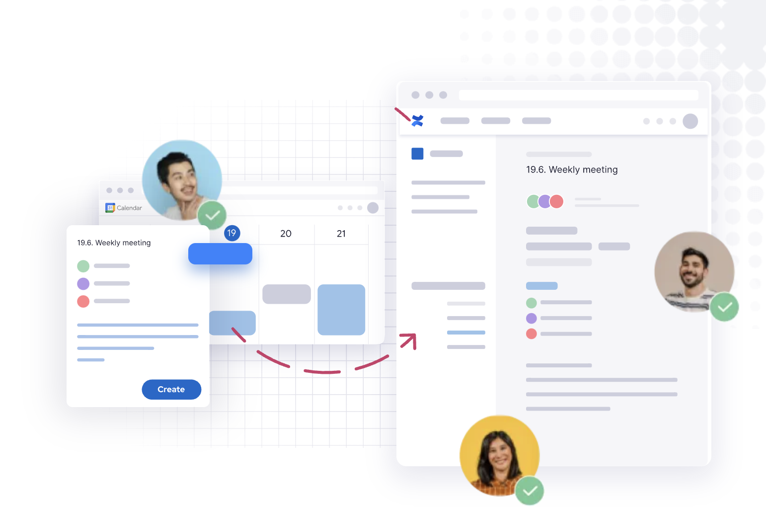 Meetical integration for confluence