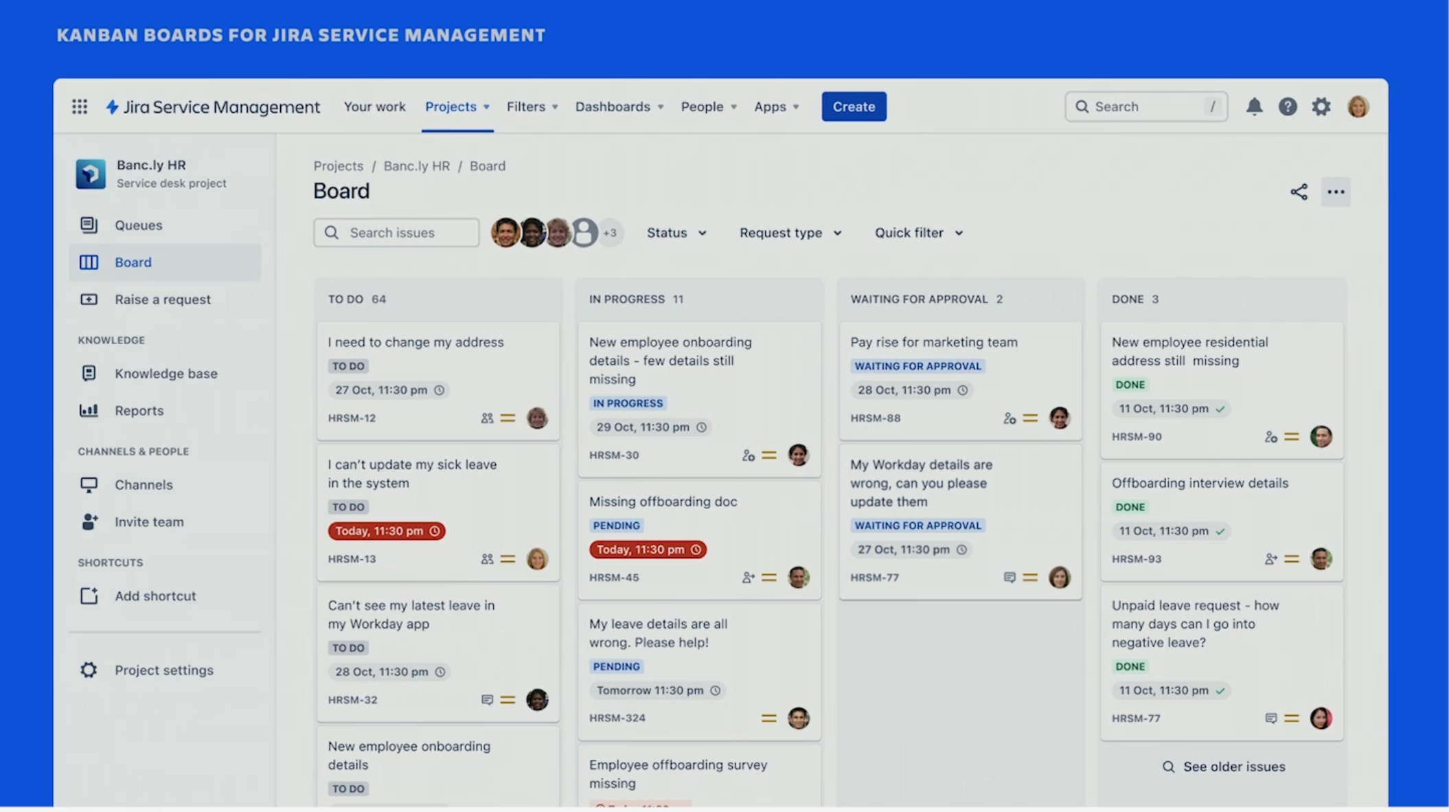 New Board View for handling tickets in Jira Service Management