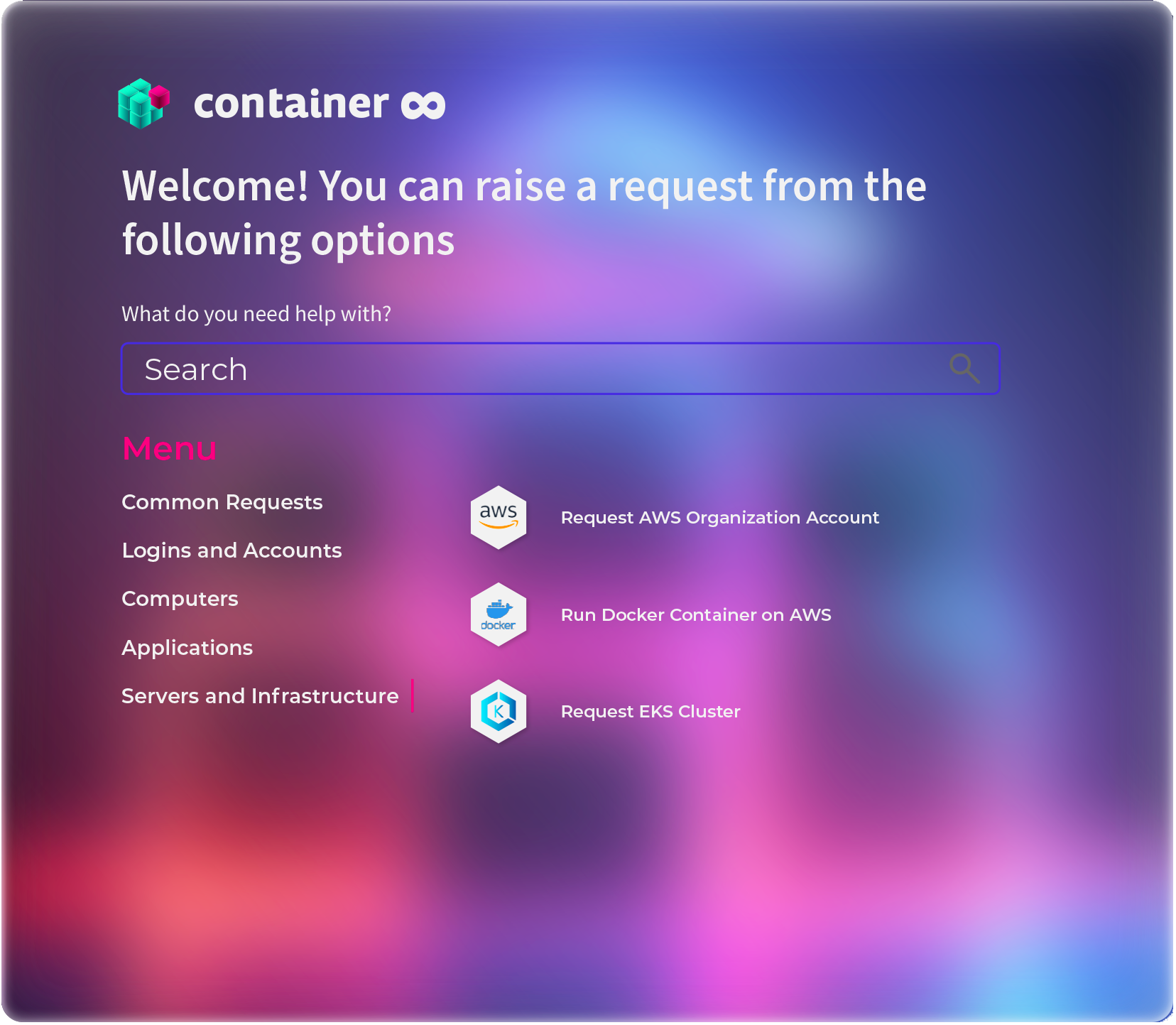 XALT container8 self-service