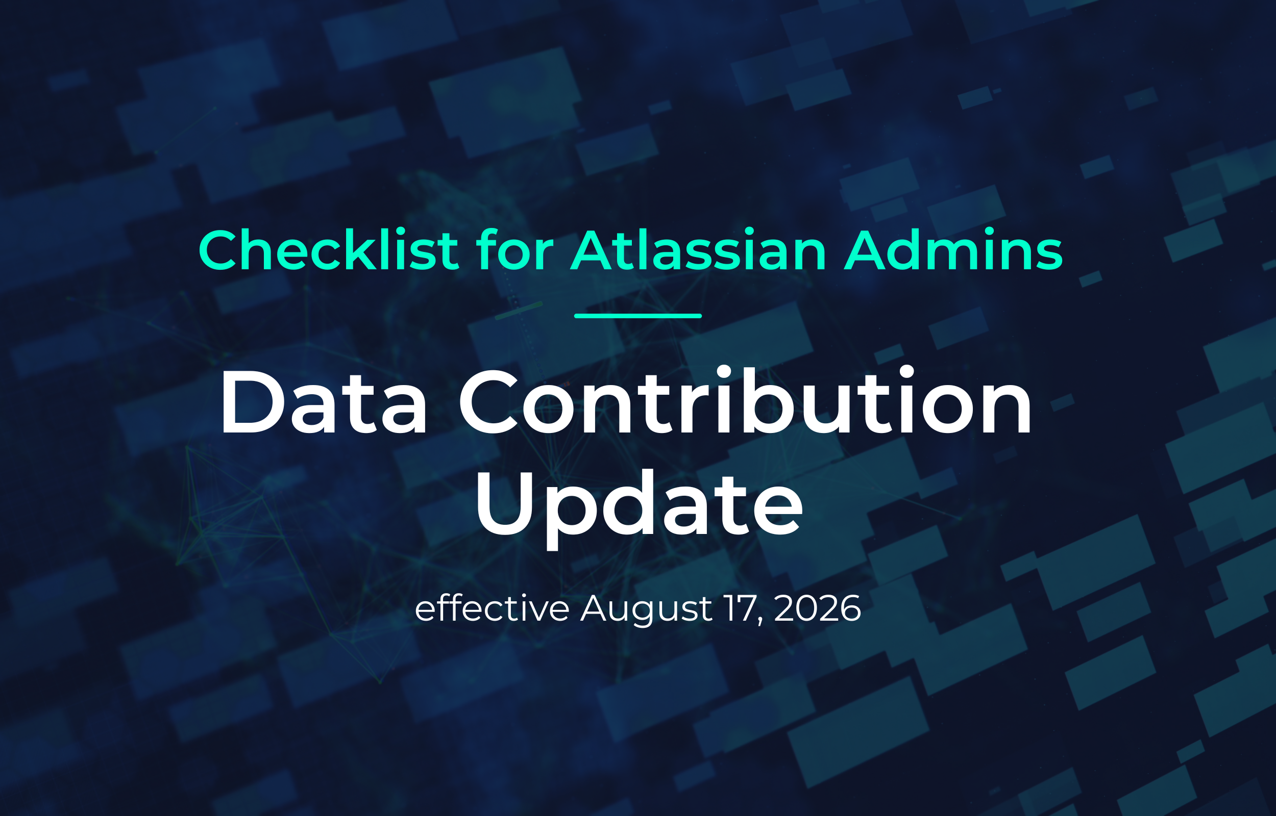 Atlassian Data Contribution Update